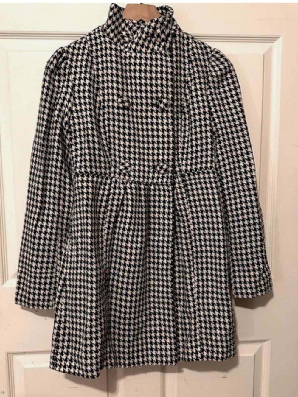 Tulle | Coat | Houndstooth Coat with Back Bow